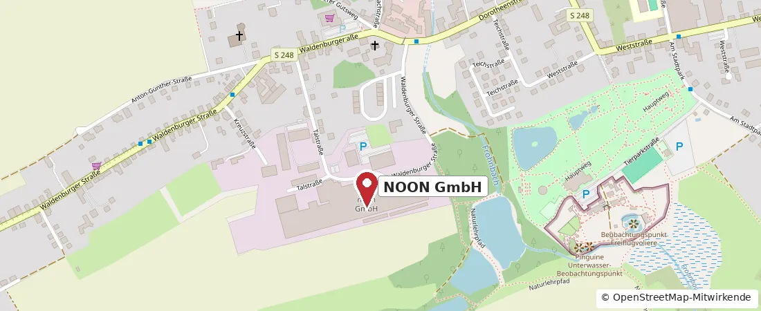 Karte: NOON GmbH, Talstraße 6, 09212 Limbach-Oberfrohna